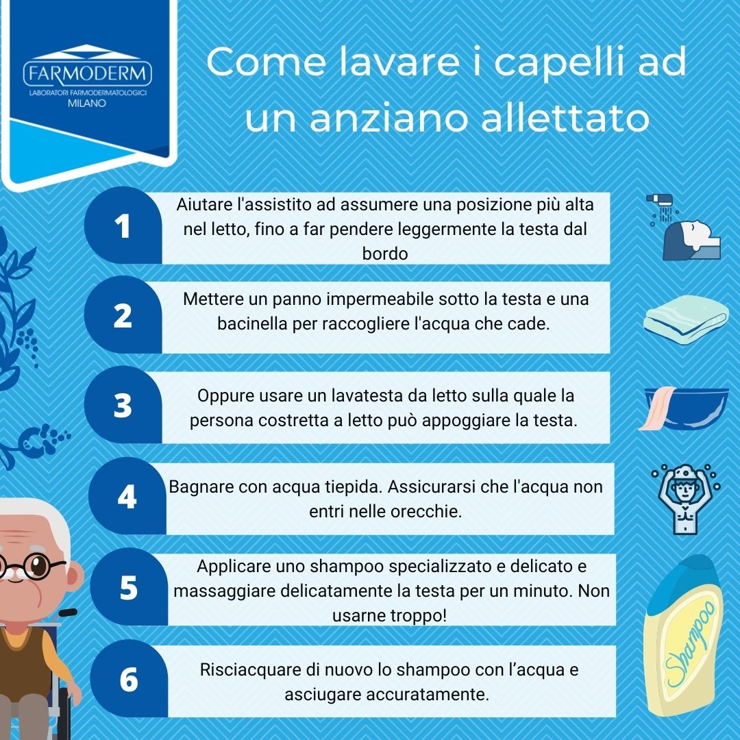 Come lavare i capelli in un anziano allettato
