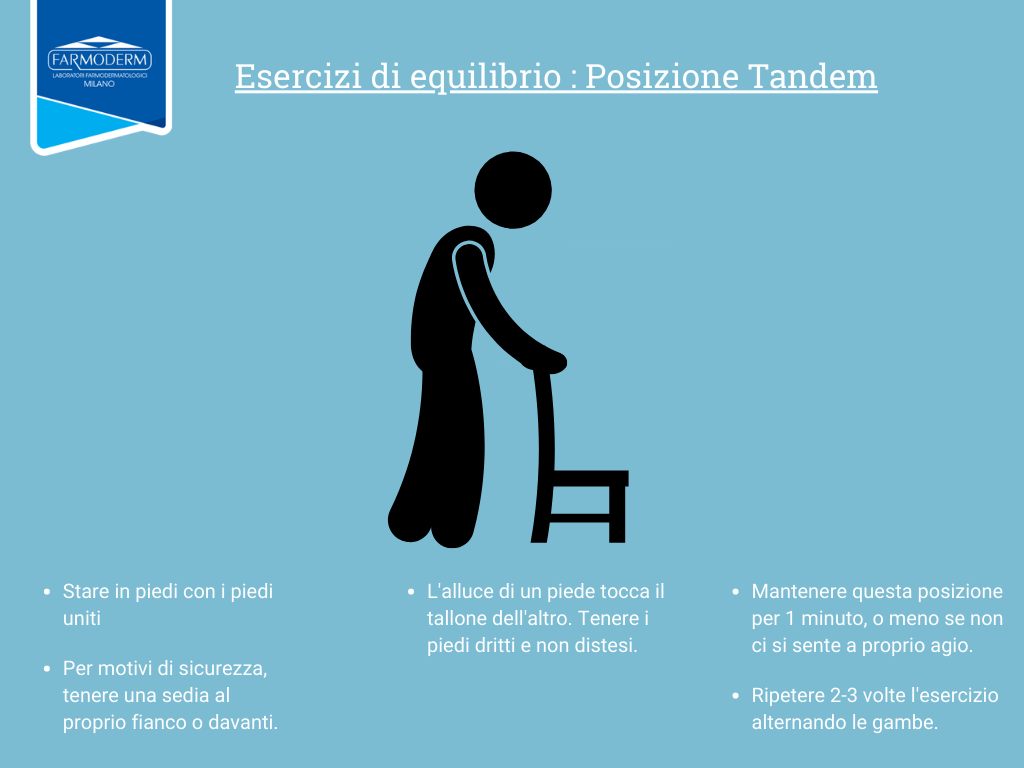 Exercises to maintain balance at tandem position